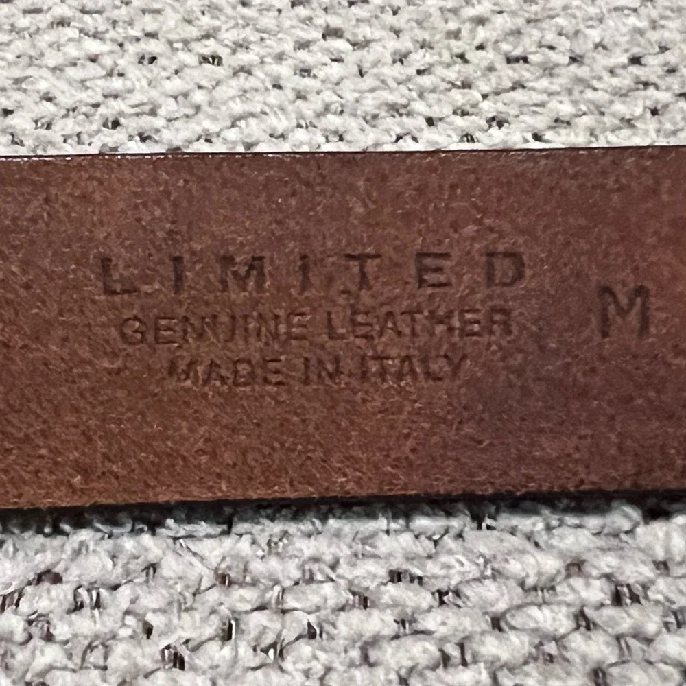 The Limited Brown‎ Leather Belt with Braid Detailing 30